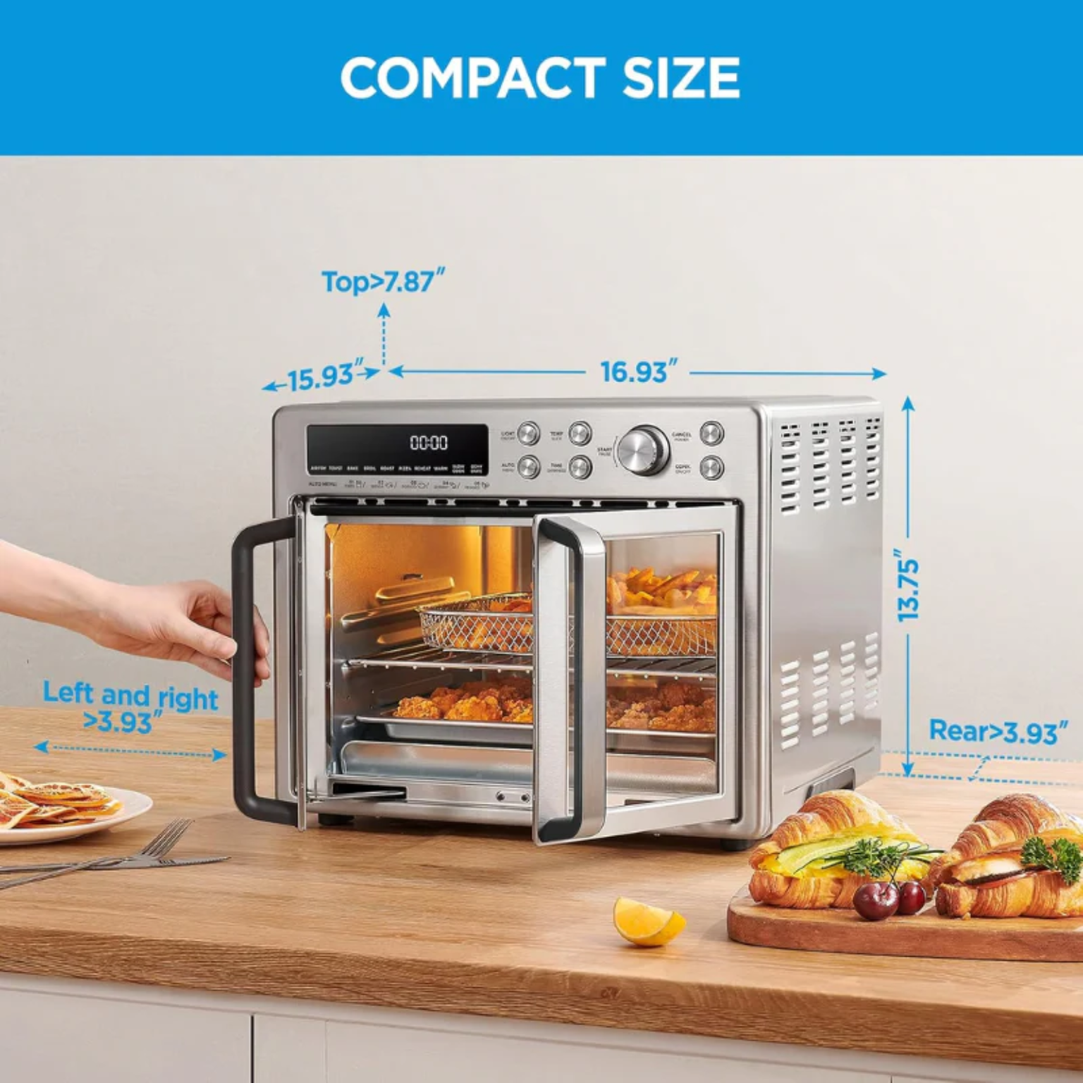 Lustris - French Door Air Fryer Oven